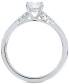 ფოტო #4 პროდუქტის Diamond Round-Cut Twisted Band Engagement Ring (3/4 ct. t.w.) in 14k White Gold