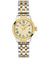 ფოტო #1 პროდუქტის Women's Swiss Classic Dream Two-Tone Stainless Steel Bracelet Watch 28mm