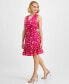 ფოტო #3 პროდუქტის Petite Floral-Print Ruffled-Hem Dress, Created for Macy's
