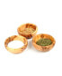 Wooden Spice Bowls, Set of 3 Mini Bowls
