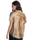 ფოტო #2 პროდუქტის Women's Printed Flat Chiffon Camp Shirt