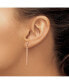 ფოტო #2 პროდუქტის Stainless Steel Polished Rose IP-plated Bar Dangle Earrings