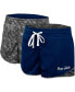 ფოტო #2 პროდუქტის Women's Navy, Charcoal Penn State Nittany Lions Fun Stuff Reversible Shorts