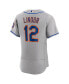 Men's Francisco Lindor Gray New York Mets Road Authentic Player Jersey