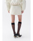 Фото #3 товара Women's Faux Leather Mini Skirt