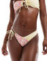 Фото #1 товара The Frolic cura tie side hipster ditsy floral print bikini bottom in pink