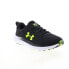 Under Armour Charged Assert 10 Mens Black Canvas Athletic Running Shoes