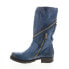 Фото #9 товара A.S.98 Siggs 259373-102 Womens Blue Leather Zipper Mid Calf Boots