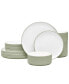 Фото #4 товара Colortex Stone 12-Piece Dinnerware Set, Service for 4