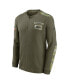 Фото #3 товара Men's Olive Seattle Seahawks 2021 Salute To Service Henley Long Sleeve Thermal Top