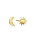 ფოტო #1 პროდუქტის Celestial Light Moon and Star Stud Earrings