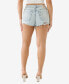 ფოტო #2 პროდუქტის Women's Hip Cutout Summer Denim Shorts