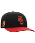 ფოტო #3 პროდუქტის Men's Black, Cardinal USC Trojans Two-Tone Reflex Hybrid Tech Flex Hat