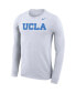 ფოტო #2 პროდუქტის Men's White UCLA Bruins School Wordmark Logo Performance Legend Long Sleeve T-shirt