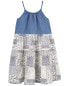 Фото #1 товара Kid Cotton Denim Patched Floral Dress 5