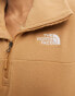 The North Face Glacier wide neck boxy 1/4 zip fleece in beige Exclusive at ASOS