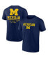 Фото #2 товара Men's Navy Michigan Wolverines Game Day 2-Hit T-shirt
