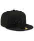 ფოტო #3 პროდუქტის Men's Black New York Jets Black on Black 59FIFTY Fitted Hat