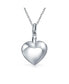 Large Engravable Puff Heart Shape Locket Pendant For Women Memorial Cremation Urn Necklace For Ashes .925 Sterling Silver