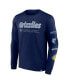 Фото #2 товара Men's Navy Memphis Grizzlies Baseline Long Sleeve T-Shirt