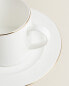 Фото #11 товара Rimmed bone china teacup and saucer
