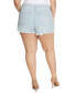 ფოტო #2 პროდუქტის Trendy Plus Size Hug Me High-Rise Jean Shorts