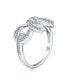 ფოტო #3 პროდუქტის Romantic Holiday Party Bridal Cubic Zirconia Pave CZ Ribbon Band Bow Ring For Women Teen .925 Sterling Silver