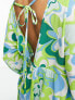 ASOS DESIGN Petite chuck on smock midi dress in green floral