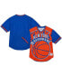 Фото #1 товара Men's Orange New York Knicks Jumbotron 3.0 Mesh V-Neck T-shirt