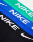 Фото #4 товара Nike Dri-Fit Essential Microfibre briefs 3 pack in green/black/blue