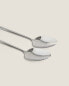 Set of steel salad cutlery (set of 2)