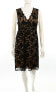 Фото #1 товара Max Studio Black And Beige Lace Knee Length Sleeveless Pull Over Dress Size S