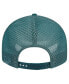 Фото #3 товара Men's Midnight Green Philadelphia Eagles Main Trucker Low Profile 9Fifty Snapback Hat