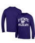 Фото #2 товара Men's Purple Kansas State Wildcats High Motor Long Sleeve T-shirt