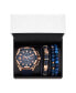 ფოტო #2 პროდუქტის Men's Rose Gold/Midnight Blue Analog Quartz Watch And Stackable Gift Set