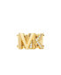 ფოტო #3 პროდუქტის Women's Faceted Mk Band Ring 14K Gold Plated Brass with Clear Stones
