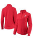 ფოტო #2 პროდუქტის Women's Red Cincinnati Bearcats Double Knit Raglan Quarter-Snap Jacket