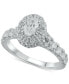 Фото #4 товара Diamond Oval Halo Bridal Set (2 ct. t.w.) in 14k White Gold