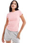 Фото #1 товара adidas Performance Essentials Slim 3-stripes t-shirt in pink