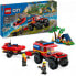 Фото #3 товара LEGO 4X4 Firefighter Truck With Rescue Boat Construction Game