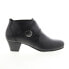 Фото #1 товара David Tate Status Womens Black Leather Slip On Ankle & Booties Boots 4.5