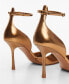 Фото #3 товара Women's Metallic Heel Sandals