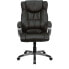 Фото #3 товара High Back Espresso Brown Leather Executive Swivel Chair With Arms