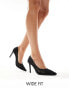 Фото #1 товара SEQWL Wide Fit pointed court shoes with stiletto heel in black lace