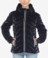 Фото #1 товара Women's Midweight Quilted Contrast with Thumbholes Hooded Jacket