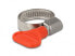 Delock 19435 - Screw (Worm Gear) clamp - Metallic - Red - Plastic - Stainless steel - 2.5 cm - China