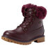 Фото #2 товара Lugz Rucker Hi Faux Fur Lace Up Womens Brown, Burgundy Casual Boots WRUCKHFGV-6
