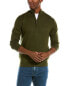 Quincy Wool 1/4-Zip Mock Sweater Men's Green Xl