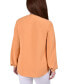 ფოტო #2 პროდუქტის Petite Long Sleeve Pintuck Front Blouse