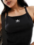 Фото #3 товара adidas Originals three stripe mini dress in black